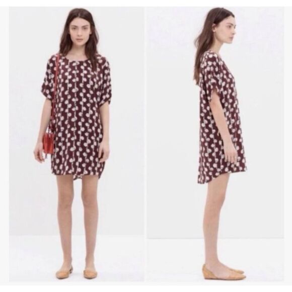 Madewell • Easy Silk Dress in Vine Size M - Picture 2 of 8